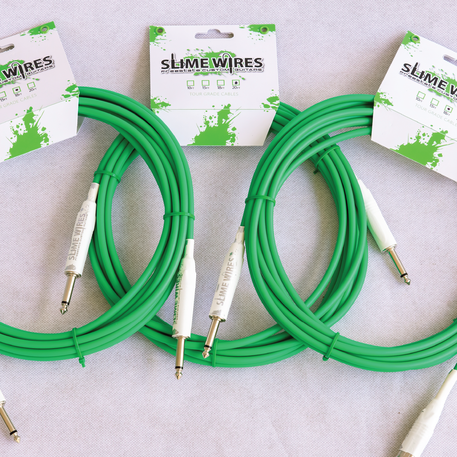 Slime Wires Slime Green Guitar/Bass Cables